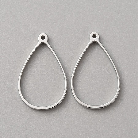 304 Stainless Steel Open Back Bezel Pendants FIND-WH0152-123G-1