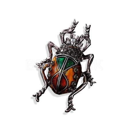 Beetle Rhinestone Enamel Pins PW-WG7A582-04-1