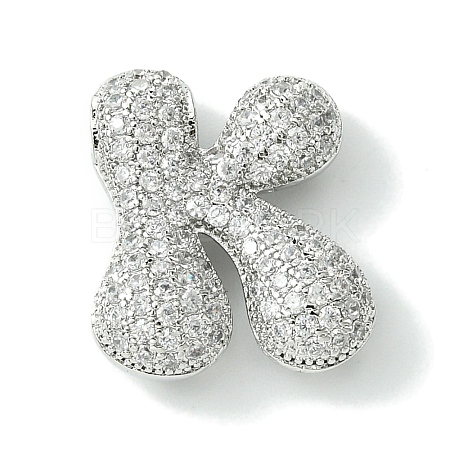 Rack Plating Brass Cubic Zirconia Pendants KK-S378-02P-K-1