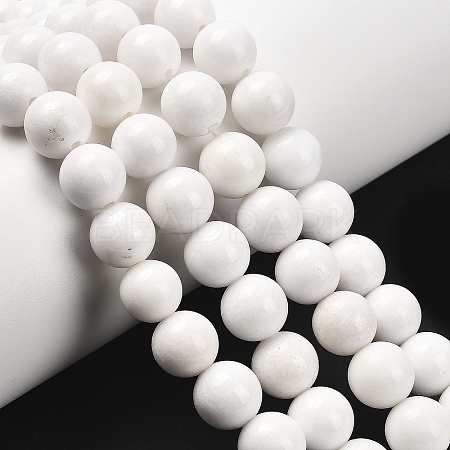 Natural Mashan Jade Round Beads Strands G-D263-10mm-XS01-1