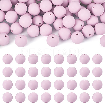 50Pcs Food Grade Eco-Friendly Silicone Beads SIL-TA0002-89F-1
