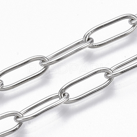 Non-Tarnish 304 Stainless Steel Paperclip Chains X-CHS-S006-JN957-1-A-1