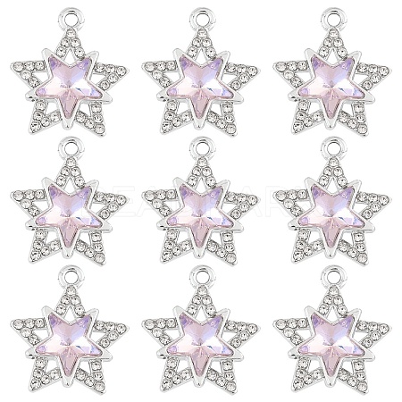 10Pcs Glass Pendants GLAA-YW0004-64A-05-1