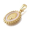 Brass Shell Pendants KK-D328-01G-A-2