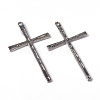 Tibetan Style Alloy Cross Large Pendants EAAA0100Y-NF-4