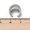 304 Stainless Steel Two-layer C-Shaped Cuff Earrings EJEW-M073-10PG-02-3