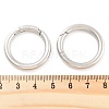 Non-Tarnish 316 Stainless Steel Spring Gate Rings STAS-M296-01P-E-01-3