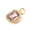 Brass Glass Pendants KK-N289-14G-07-2