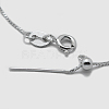 Rhodium Plated 925 Sterling Silver Box Chain Necklaces STER-F039-40cm-13P-2