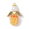Luminous Handmade Glass Seed Beaded Angel Pendants PALLOY-MZ00963-04-1