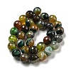 Faceted Natural Banded Agate Beads Strands G-F447-12mm-O03-3