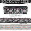 10 Yards Ethnic Style Polyester Jacquard Flower Ribbon OCOR-WH0078-185B-2