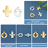 8Pcs 2 Style Ion Plating(IP) 304 Stainless Steel Charms STAS-UN0032-33-4