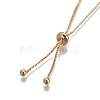 201 Stainless Steel Kitten Slider Bracelets STAS-I113-46G-3