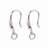 Anti-Tarnish Rhodium Plated 925 Sterling Silver Earring Hooks STER-N016-26P-1