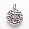Hammered Brass Pendants KK-K207-02P-1