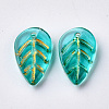 Transparent Spray Painted Glass Pendants GLAA-S054-002B-01-2