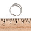 304 Stainless Steel Cuff Rings for Women RJEW-A079-08E-P-5