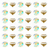 1 Bag Pointed Back Glass Rhinestone Cabochons RGLA-TADJ0001-01A-07-1