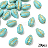 20Pcs Plating Acrylic Beads PACR-YW0001-55B-1