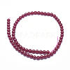 Natural Red Corundum/Ruby Beads Strands G-D0003-C21-2