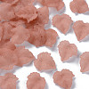 Transparent Frosted Acrylic Leaf Pendants X-PAF002Y-6-1