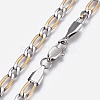 304 Stainless Steel Figaro Chain Necklaces NJEW-L167-09-GP-1