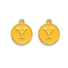 Golden Plated Alloy Enamel Charms ENAM-Q437-13Y-1