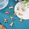 10Pcs UV Plating Alloy Pendants ALRI-TADJ0001-03-3