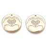 Brass Micro Pave Cubic Zirconia Charms KK-N232-262-1