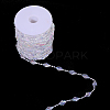 Rhombus Acrylic Rhinestone Beaded Trim FIND-WH0202-02-8