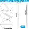 304 Stainless Steel Bangle Blank Strips MAK-WH0016-02B-P-2