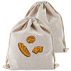 2Pcs Linen Bread Print Pouches AJEW-CP0003-81A-1