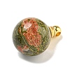 Natural Unakite Perfume Bottle Pendants G-K338-22G-11-2