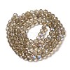 Electroplate Transparent Glass Beads Strands EGLA-A035-T6mm-L16-2
