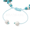 Starfish & Turtle Synthetic Turquoise Beads Braided Bead Bracelets for Women BJEW-JB12130-02-4