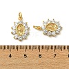 SHEGRACE Brass Micro Pave Cubic Zirconia Pendants XGRQ3P737-617G-3