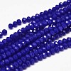 Faceted Rondelle Glass Beads Strands X-GLAA-I033-4mm-24-1