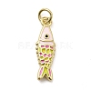 Brass Enamel Pendants X1-KK-A266-39G-03-1