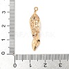 Brass Micro Pave Clear Cubic Zirconia Pendants KK-Z072-01KCG-03-3