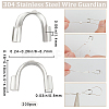 Beebeecraft 200Pcs 304 Surgical Stainless Steel Wire Guardian and Protectors STAS-BBC0003-50-2