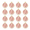 Golden Plated Alloy Enamel Charms X-ENAM-S118-07I-2