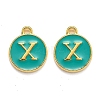 Golden Plated Alloy Enamel Charms ENAM-Q437-15X-1