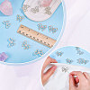 12Pcs 1-Hole Alloy Glass Shank Buttons BUTT-CA0001-35-5