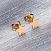 Ion Plating(IP) 304 Stainless Steel Ear Studs X-EJEW-P045-05G-4