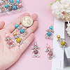 Acrylic & Polymer Clay Rhinestone Beads Pendant PALLOY-CA00005-3