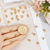 40Pcs Brass Double Bead Caps KK-BBC0022-79-3