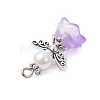 Glass Pearl Pendants PALLOY-JF03655-02-5