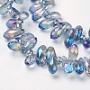 Electroplate Glass Beads Strands X-EGLA-L009-FR05-2