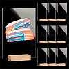 Transparent Acrylic Place Card & Wood Card Holder Set AJEW-WH0342-23-7
